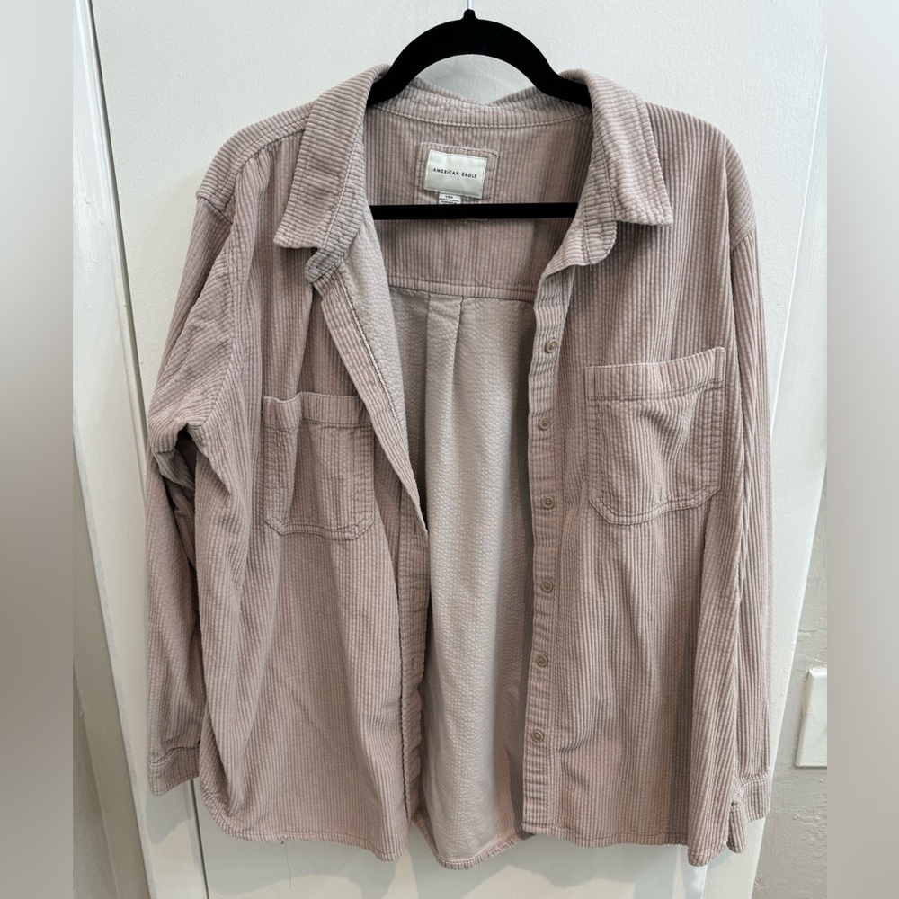 American Eagle Oversized Corduroy Button Up